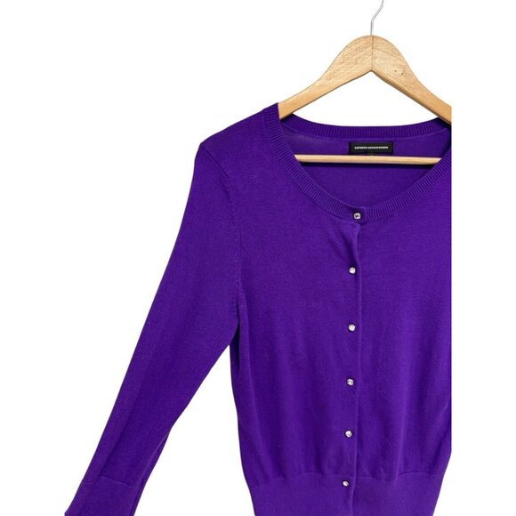 Express Design Studio women's light cardigan purple size S - Picture 3 of 9